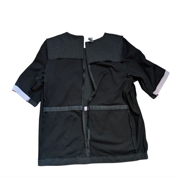 Cop.Copine Black and White Micro Heart Short Sleeve Top Large - Picture 5 of 7